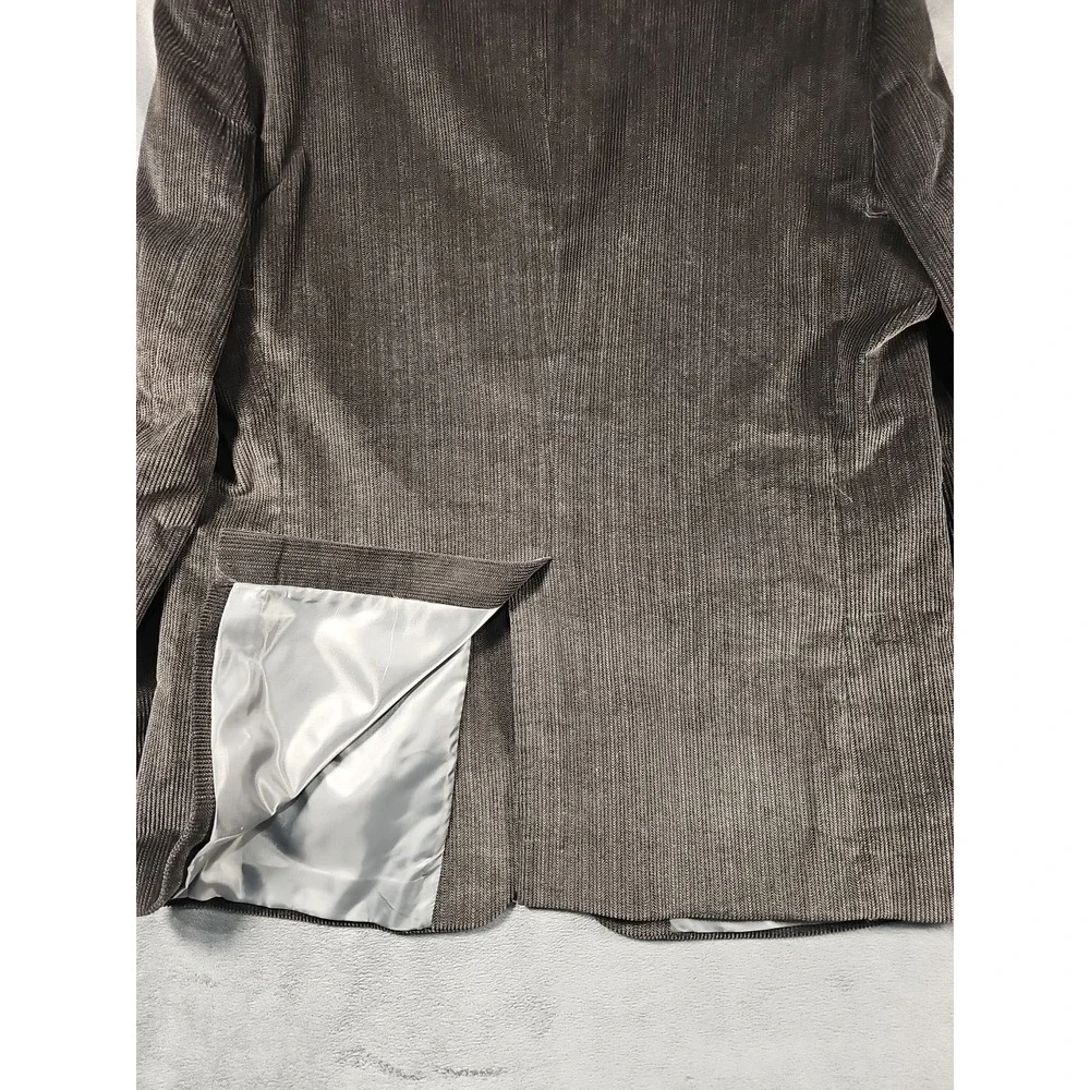 Chaps Corduroy Blazer Chevron Brown Sport Coat Mens 44R 💯 Cotton 2-Button Vtg‎